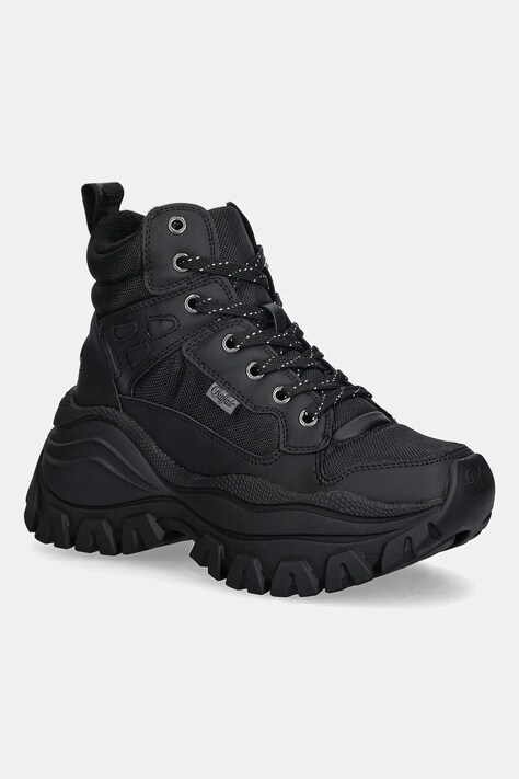 Sneakers Buffalo Lola Lace Up Com Hi χρώμα: μαύρο, 1631066-BLK