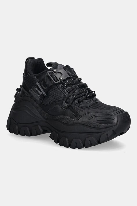 Αθλητικά Buffalo Lola Lace Up Com Lo χρώμα: μαύρο, 1636503-BLK