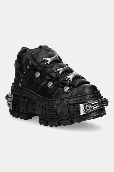 New Rock sneakersy skórzane Crust Negro, Tank Casco Negro Power damskie kolor czarny M-WALL106-S10