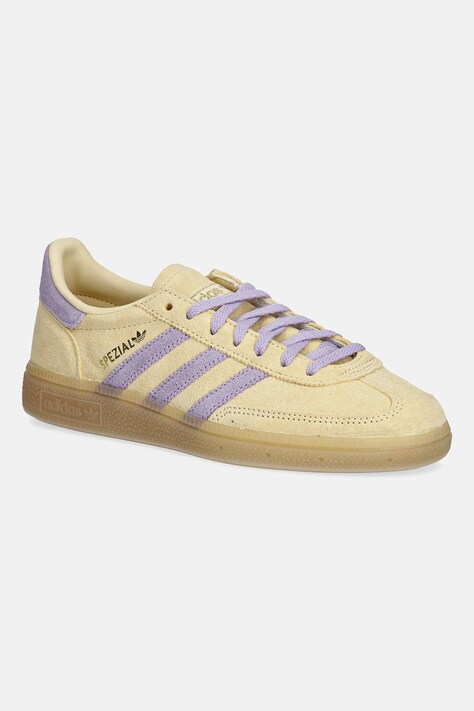 Замшеві кросівки adidas Originals Handball Spezial W колір жовтий JR3617