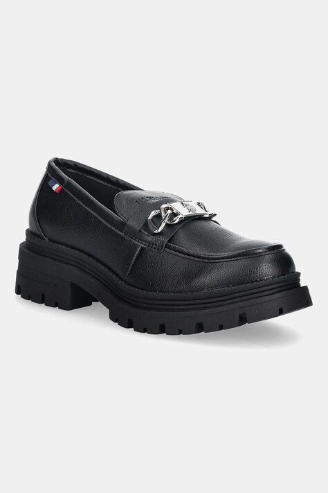 U.S. Polo Assn. mokasyny ALICYA007 damskie kolor czarny na płaskim obcasie ALICYA007W/EY1