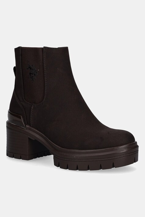U.S. Polo Assn. sztyblety HALEY009A damskie kolor brązowy na słupku HALEY009W/EH1