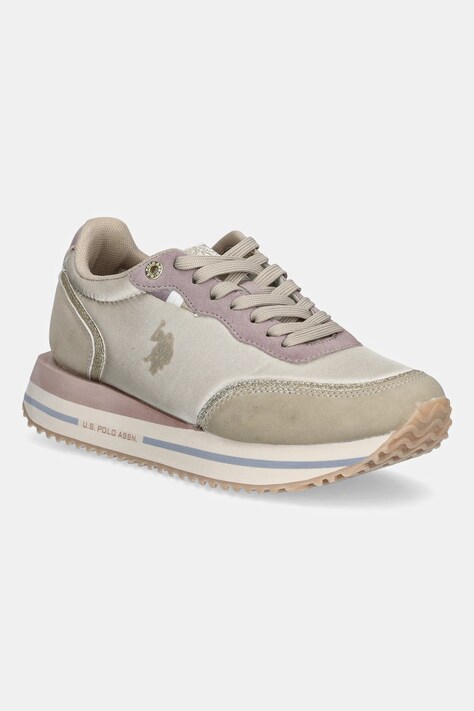 Αθλητικά U.S. Polo Assn. SACHA009C χρώμα: μπεζ, SACHA009W/ENH1