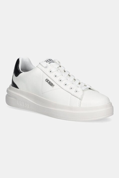 Guess sneakers in pelle ELBINA10 donna colore bianco FLFE10 PEL12
