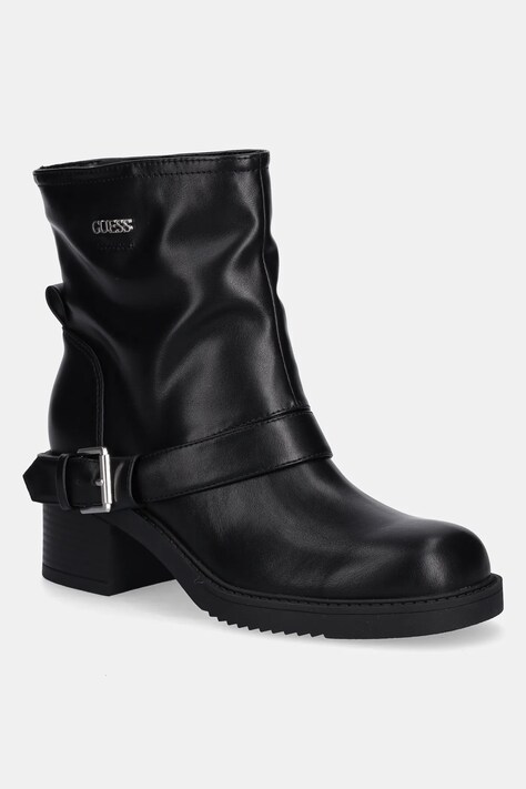 Μποτάκια Guess BENJI χρώμα: μαύρο, FLFIJI ELE10