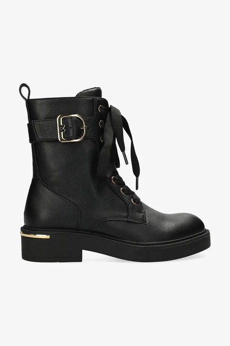 Mexx workery PREMIUM KASIA damskie kolor czarny na płaskim obcasie lekko ocieplone MI001701153W