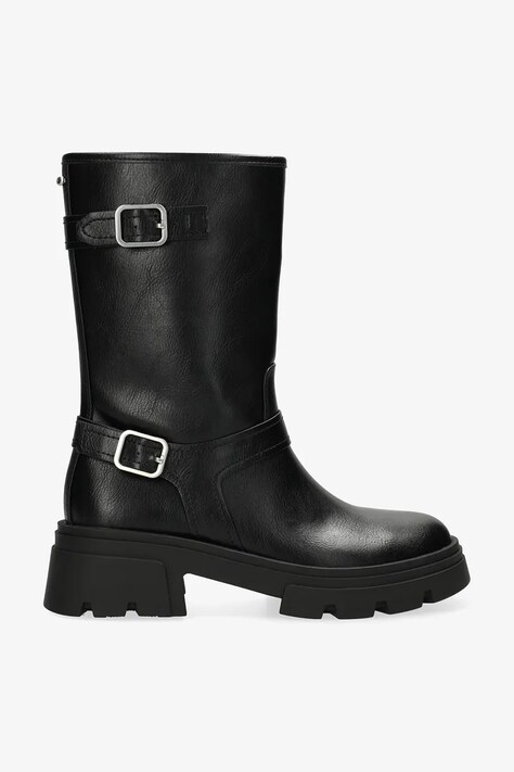 Mexx botki SUMATRA RIVER damskie kolor czarny na płaskim obcasie MI001705753W-01