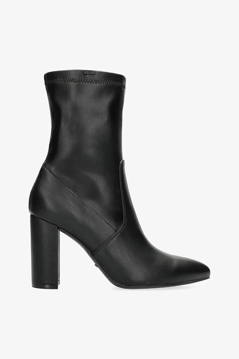 Mexx botki SANNA INDY damskie kolor czarny na słupku lekko ocieplone MI001706953W