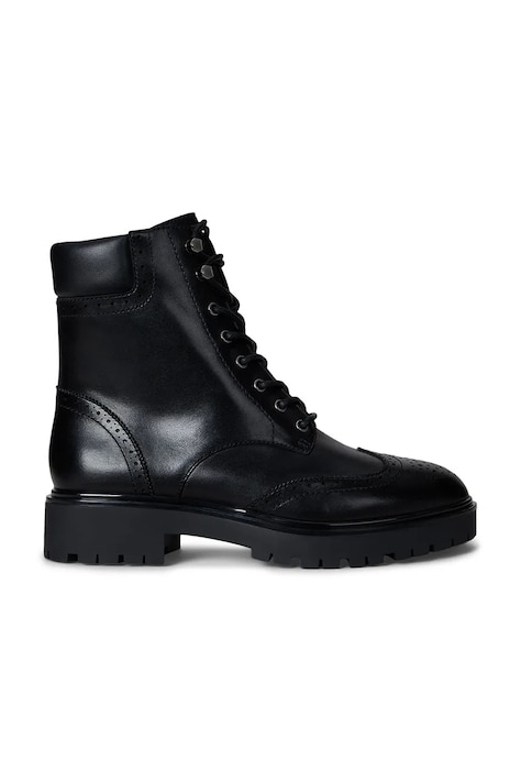 Δερμάτινες μπότες Lauren Ralph Lauren Alysn Lup Pr γυναικείες, χρώμα: μαύρο, 802980063001