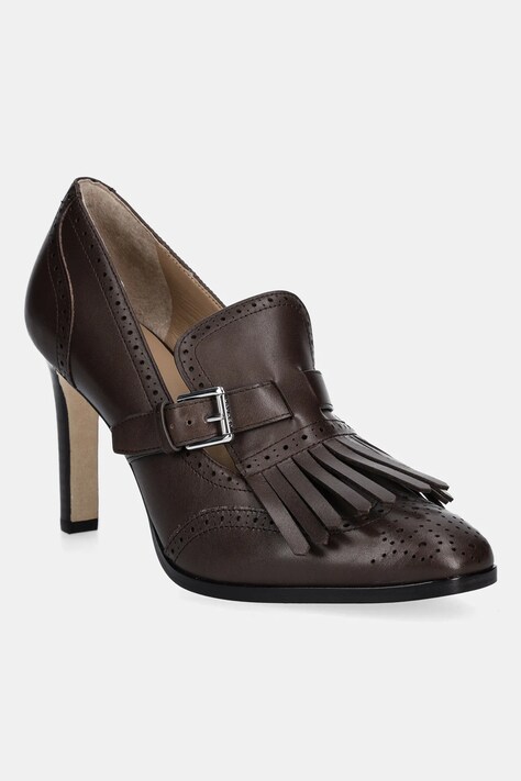 Lauren Ralph Lauren tacchi in pelle Colleen Klt colore marrone 802P02364001