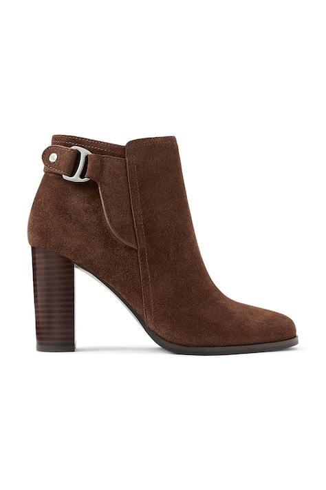 Lauren Ralph Lauren stivaletti alla caviglia in camoscio Tasha Bt Hl colore marrone 802980068002