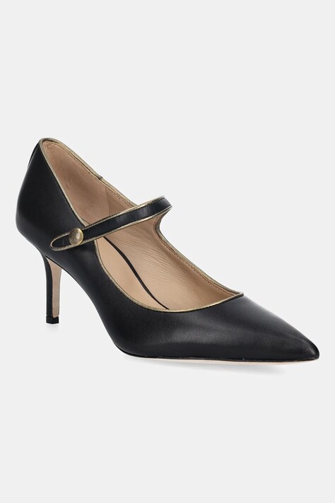 Lauren Ralph Lauren szpilki skórzane Lanette Mj2 kolor czarny 802980112001