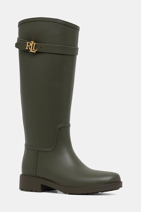 Lauren Ralph Lauren kalosze Portiah damskie kolor zielony 802980678003