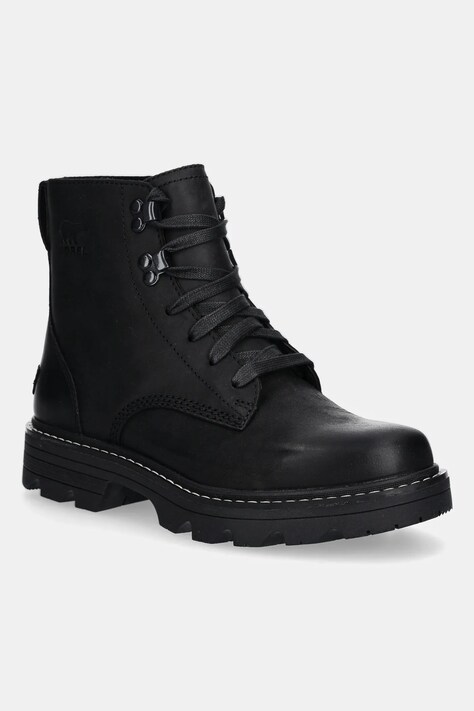 Sorel sztyblety REVEL RD BOOT LACE WP damskie kolor czarny na płaskim obcasie 2144871010