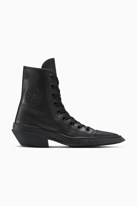 Converse scarpe da ginnastica in pelle Chuck 70 De Luxe Pointed colore nero A13014C