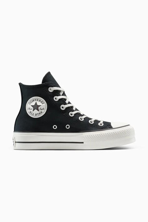 Πάνινα παπούτσια Converse Chuck Taylor All Star Lift χρώμα: μαύρο, A15534C