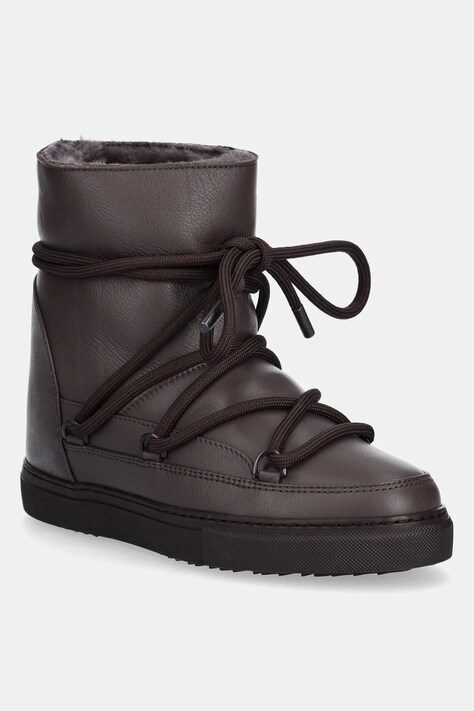 Inuikii śniegowce skórzane Full Leather Wedge kolor brązowy 1001.004.0091.152