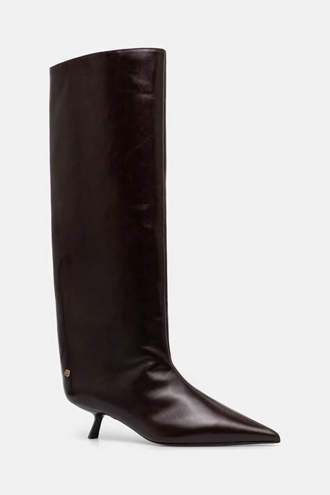 Anine Bing leather boots tall hilda brown color A.14.11484