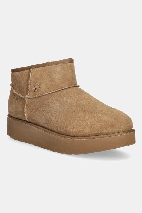 Μπότες χιονιού σουέτ Skechers KEEP COZY χρώμα: καφέ, 169143