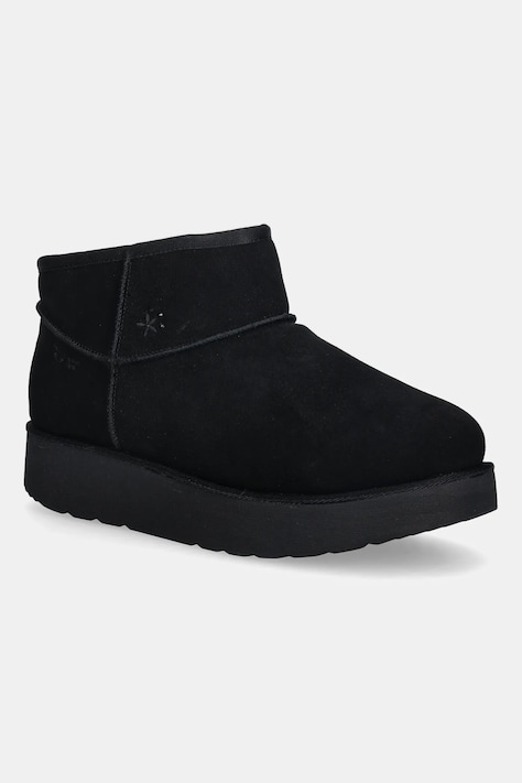 Skechers cizme de zăpadă din piele întoarsă KEEP COZY culoarea negru, 169143