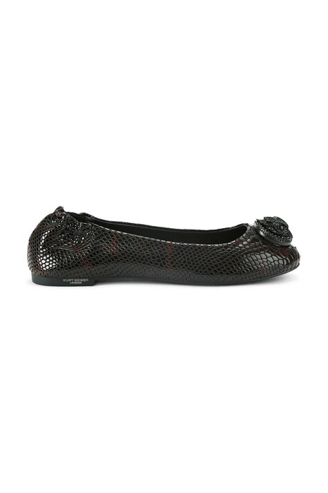 Kurt Geiger London baleriny skórzane Chelsea Ballerina kolor czarny 5000603719