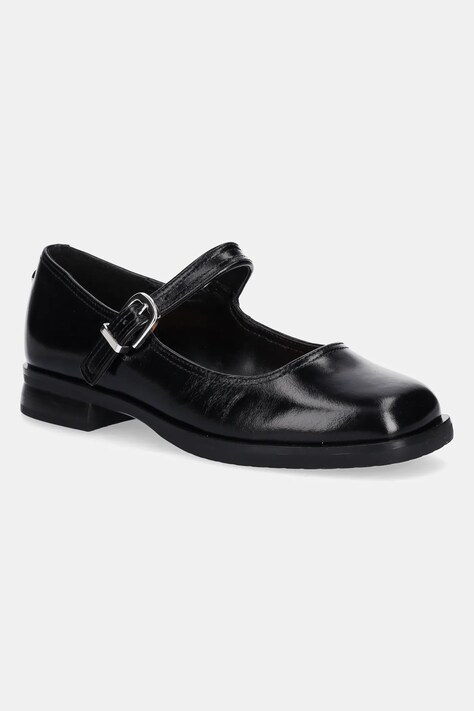 Steve Madden półbuty skórzane Delancy damskie kolor czarny na płaskim obcasie 11003873