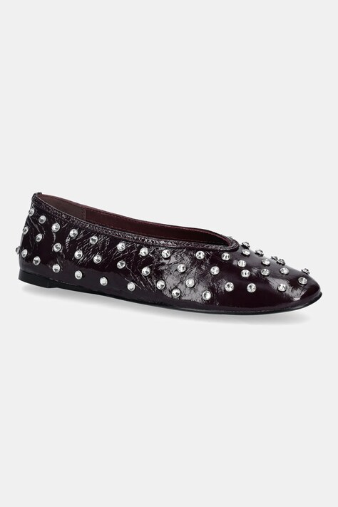 Kožené baleríny Steve Madden Leni-S vínová barva, 11004872