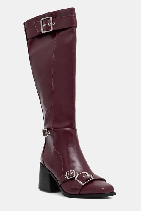 Steve Madden cizme Z-Town culoarea bordo, cu toc drept, 11004810