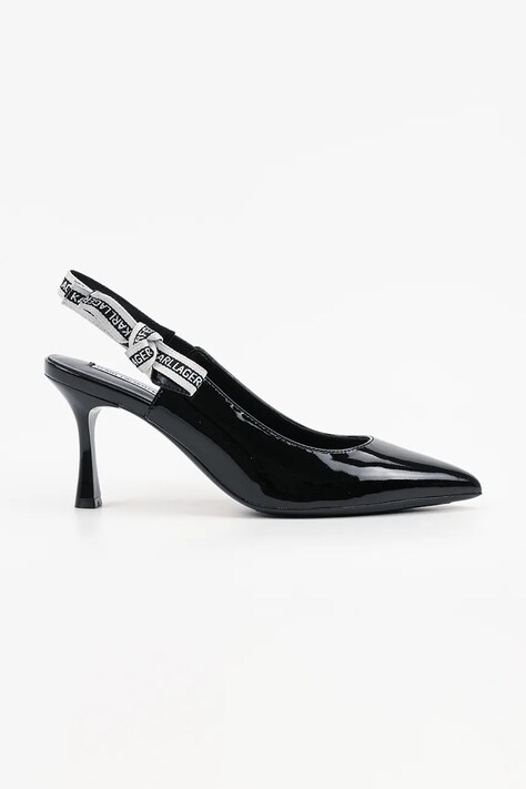 Karl Lagerfeld szpilki skórzane SIENNA kolor czarny KL32708A