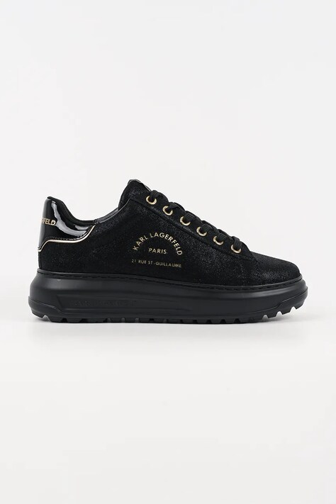 Karl Lagerfeld sneakersy zamszowe KAPRI LUG damskie kolor czarny KL67537
