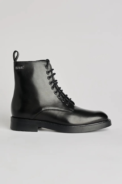 Karl Lagerfeld botine BLAKE culoarea negru, cu toc plat, KL41454