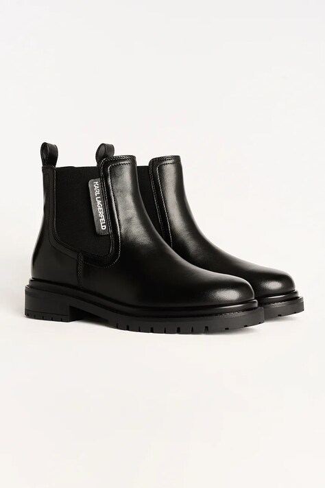 Шкіряні черевики Karl Lagerfeld BINKY — AW25-OBD385, чорний — фото 2