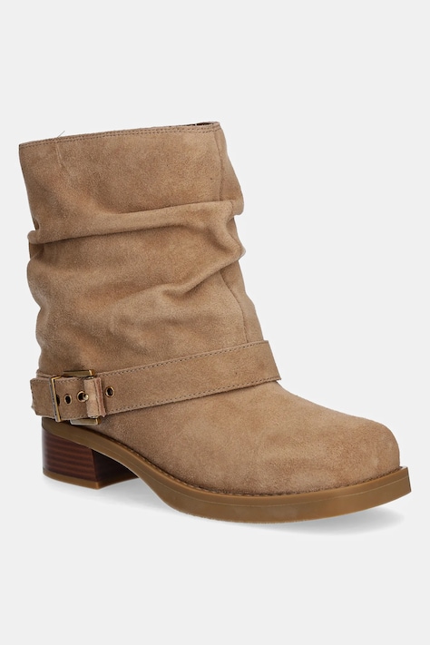 Semišové topánky MICHAEL Michael Kors Colby béžová farba, na podpätku, 40F5COFE5S.297