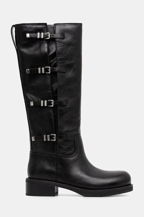 Шкіряні чоботи MICHAEL Michael Kors Darrington — AW25-OBD3A1, чорний — фото 2