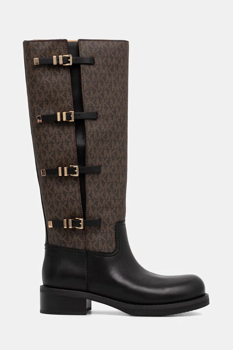 MICHAEL Michael Kors kozaki Darrington damskie kolor brązowy na płaskim obcasie 40F5DTFB7L.292