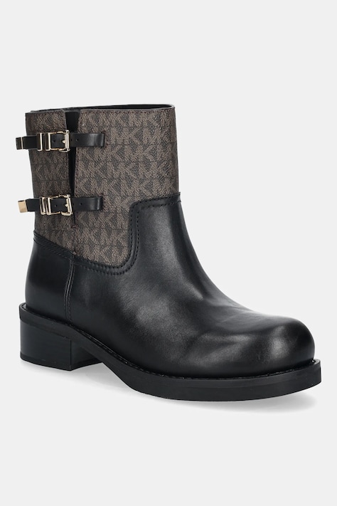 MICHAEL Michael Kors cizme de piele Darrington culoarea negru, cu toc plat, 40F5DTFE7L.292