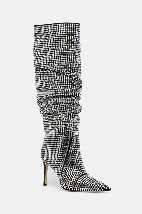 MICHAEL Michael Kors kozaki Dawn damskie kolor srebrny na szpilce 40F5DWHB7S.001