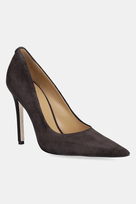 Γόβες σουέτ MICHAEL Michael Kors Elyse χρώμα: καφέ, 40F5EYHP1S.251