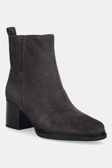 Σουέτ μπότες MICHAEL Michael Kors Lex γυναικείες, χρώμα: καφέ, 40F5LXME5S.251