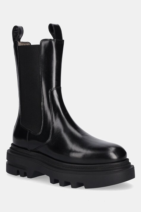 AllSaints sztyblety skórzane ALEX BOOT damskie kolor czarny na platformie W062FB