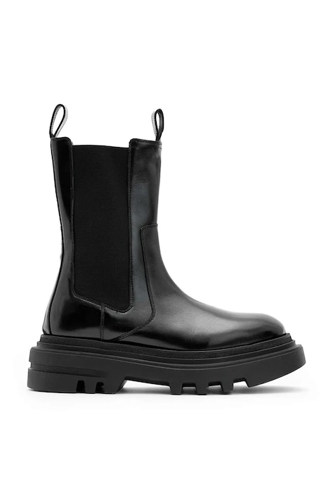 Kožne gležnjače AllSaints ALEX BOOT boja: crna, s platformom, W062FB