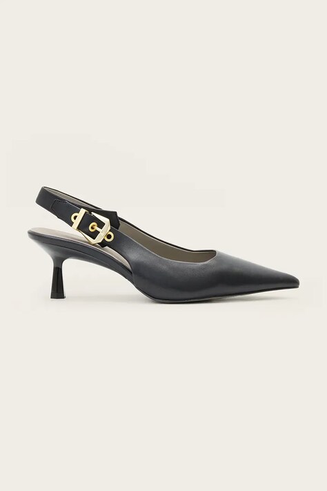 Δερμάτινες γόβες AllSaints IDIYA SLINGBACK χρώμα: μαύρο, W021FD
