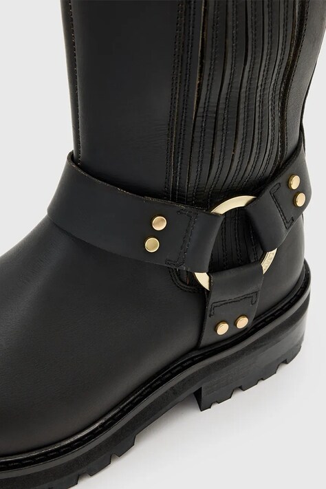 Шкіряні чоботи AllSaints Maddie High Boot — фото 4