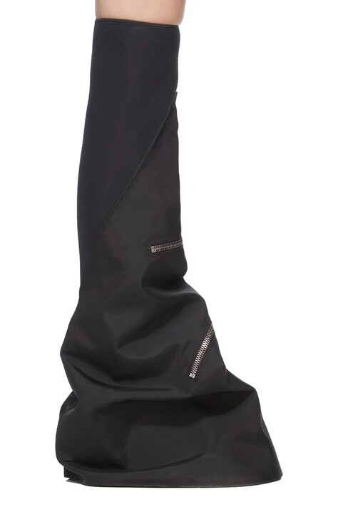 Rick Owens DRKSHDW kozaki Cargo Fetish damskie kolor czarny na płaskim obcasie DS02E7816.NCV