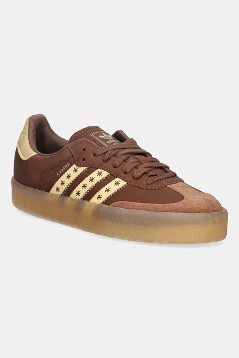 adidas Originals sneakersy skórzane Sambae W damskie kolor brązowy JS3958