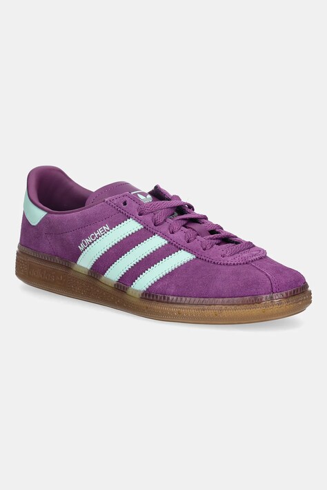 adidas Originals sneakersy zamszowe Muenchen damskie kolor fioletowy JS3995