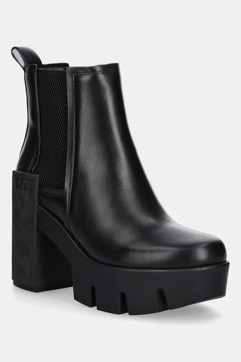 United Nude sztyblety skórzane Grip Chelsea Mid IV damskie kolor czarny na słupku 109590116