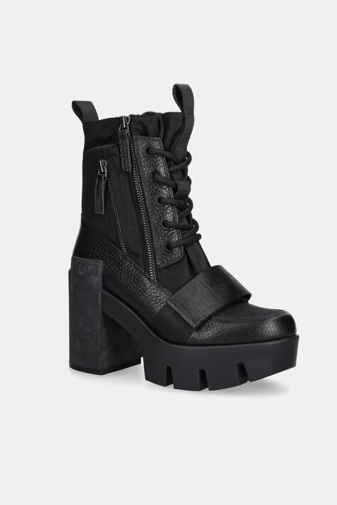 United Nude botki Grip Combat Mid damskie kolor czarny na słupku 1096201165