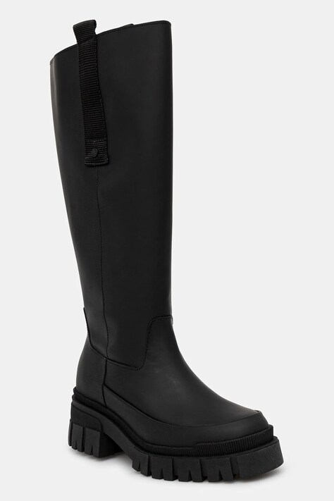 Barbour ghete de piele Saidie Tall Boot culoarea negru, cu platforma, LFO0786BK31