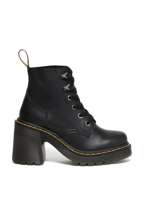 Dr. Martens botki skórzane Jesy damskie kolor czarny na słupku DM27613001